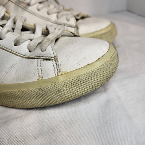 Veja campo white with yellow trim lace up rubber sole size 9 - Picture 5 of 15